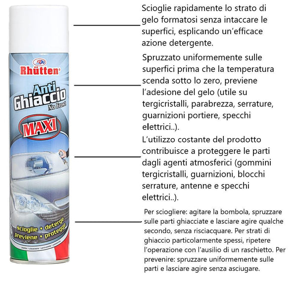 Spray auto antighiaccio parabrezza - 400 ml - Rhutten – Il Fusto
